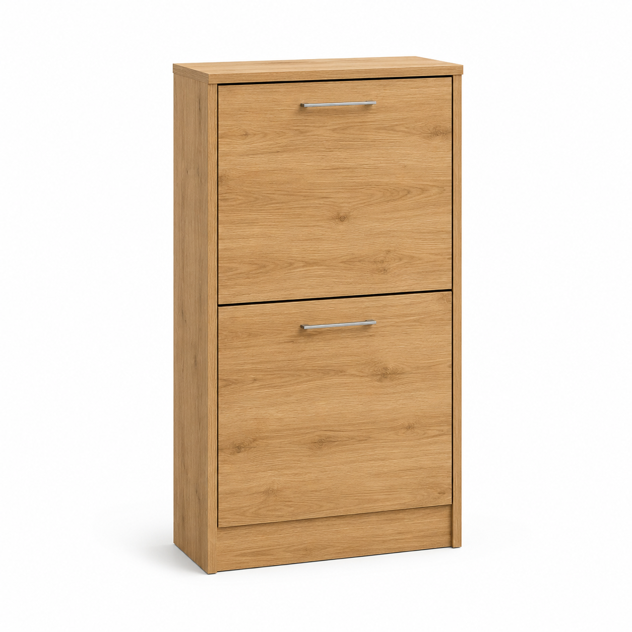 Schuhschrank Eiche Optik mit Klappenfront