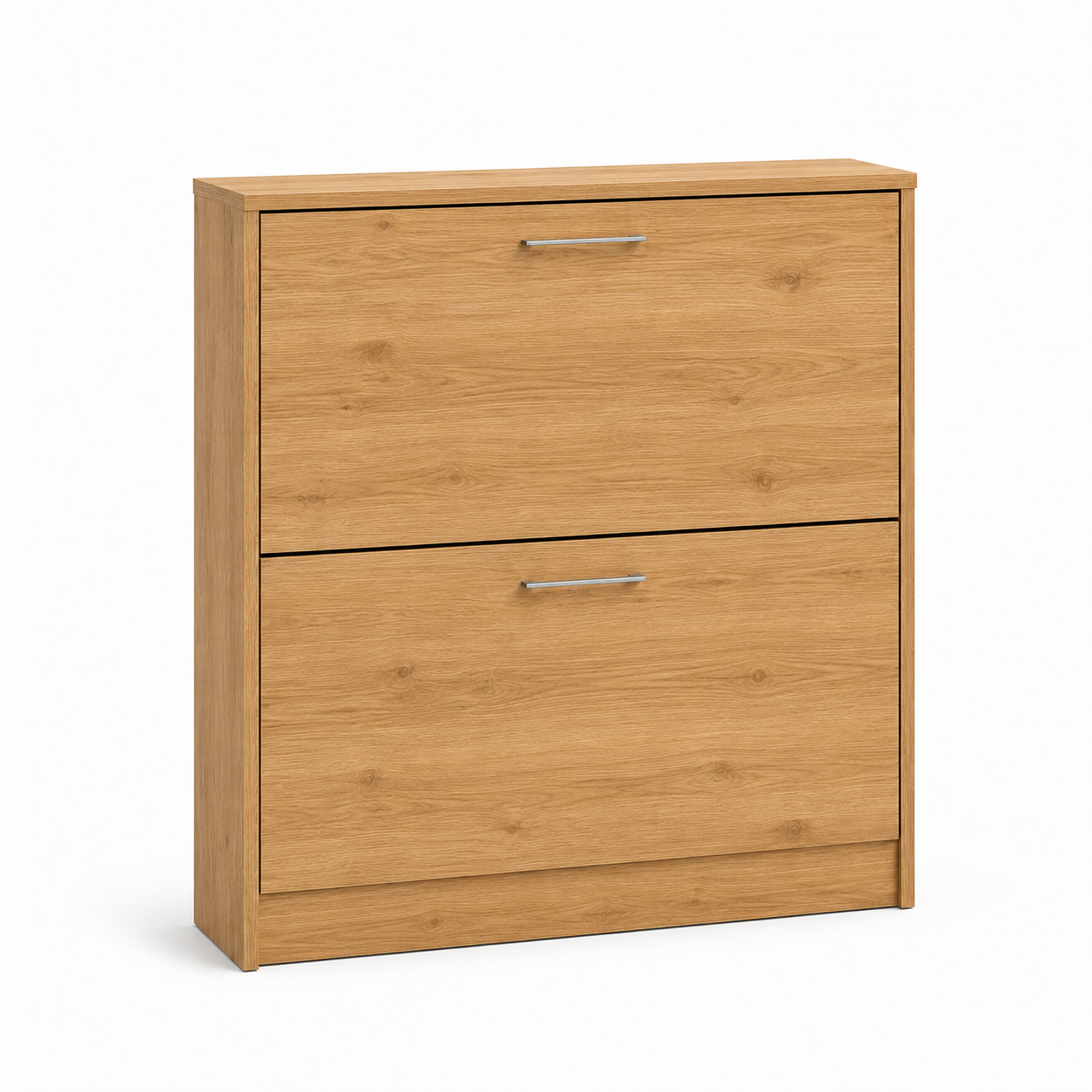 Schuhschrank Eiche Optik mit Klappenfront