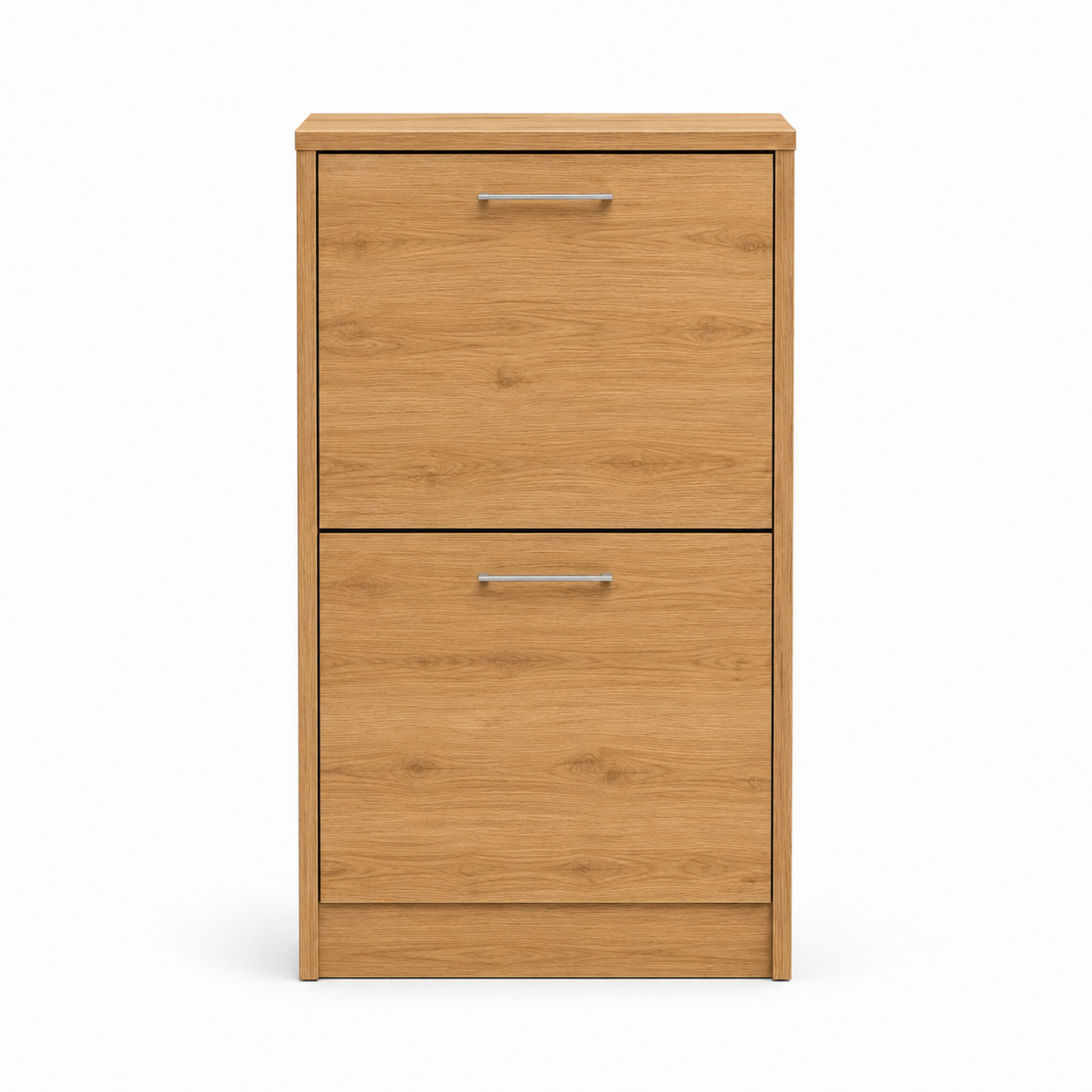 Schuhschrank Eiche Optik mit Klappenfront