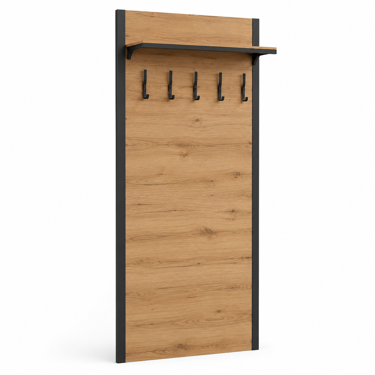 Garderobenpaneel Schwarz Eiche Optik 180 cm