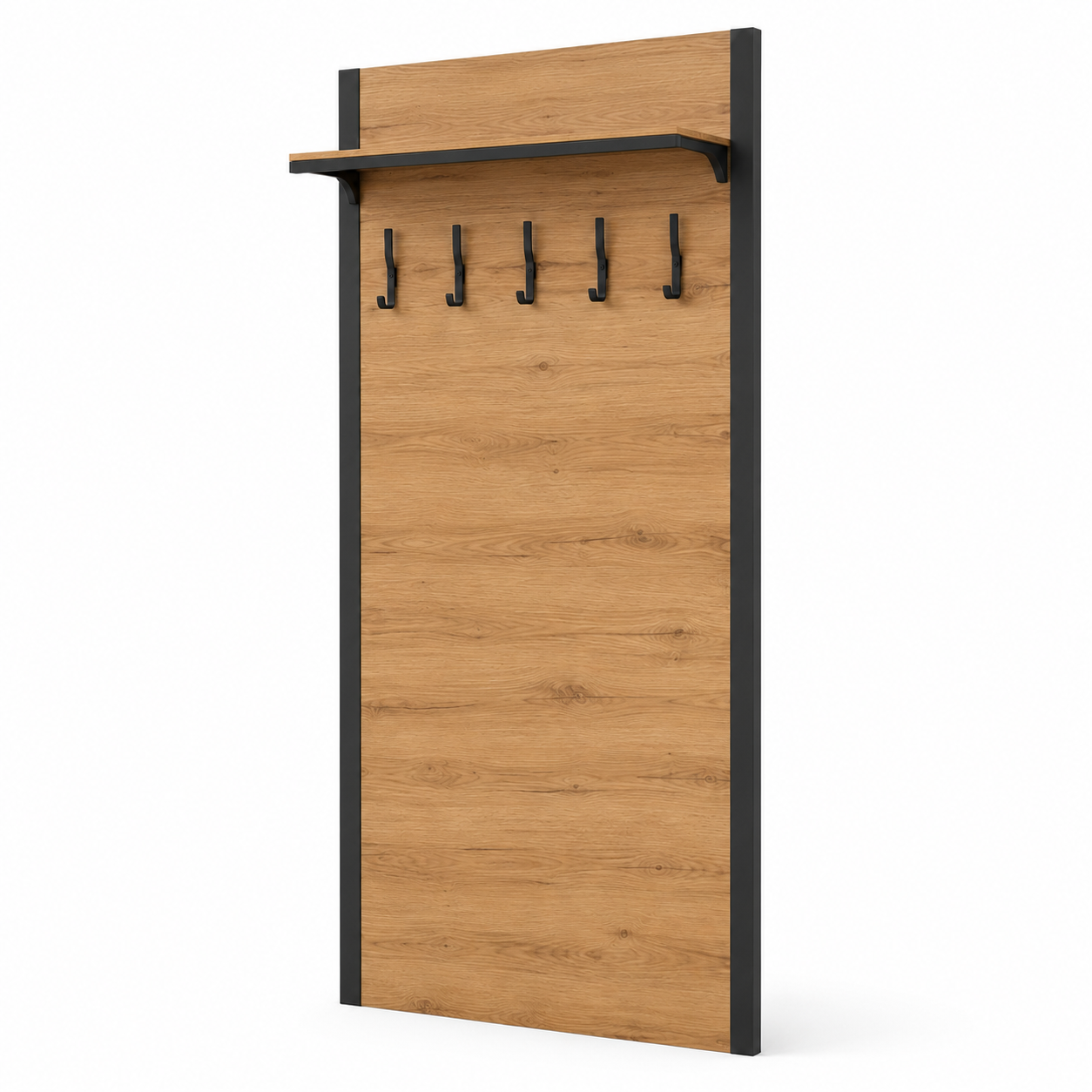Garderobenpaneel Schwarz Eiche Optik 180 cm