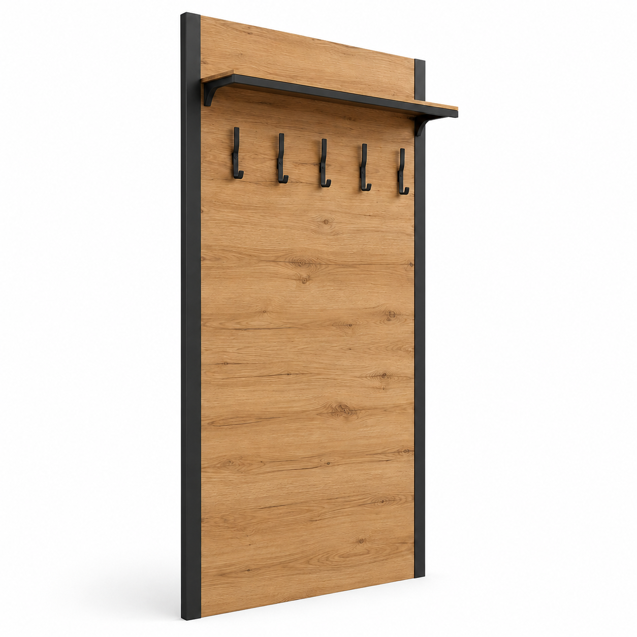Garderobenpaneel Schwarz Eiche Optik 180 cm