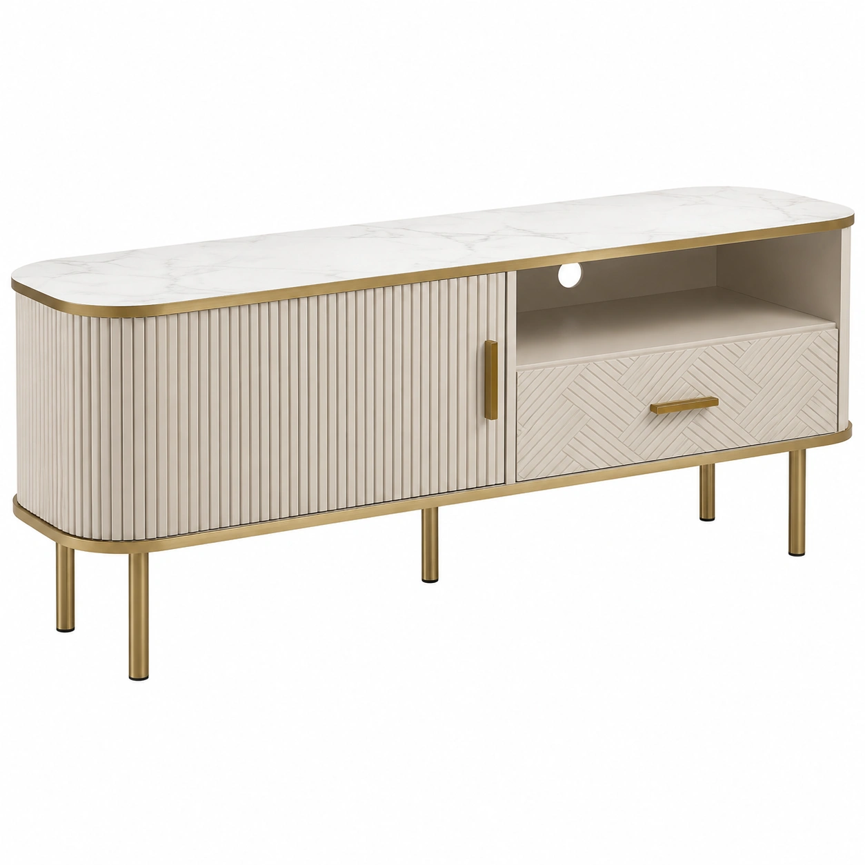Mueble TV Blanco crema-loftelva