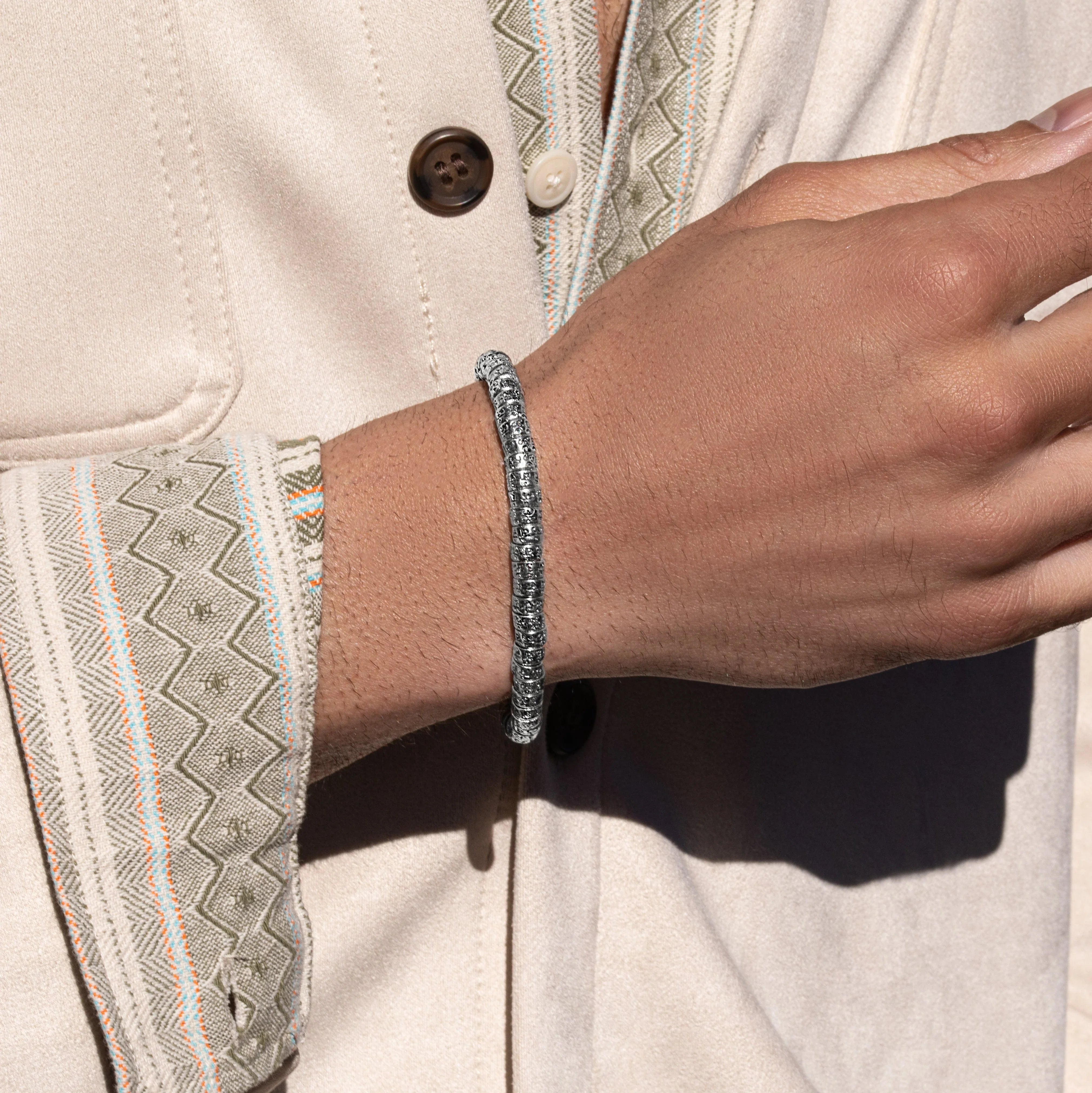 Careful Thought - Mantra Barrel Bracelet