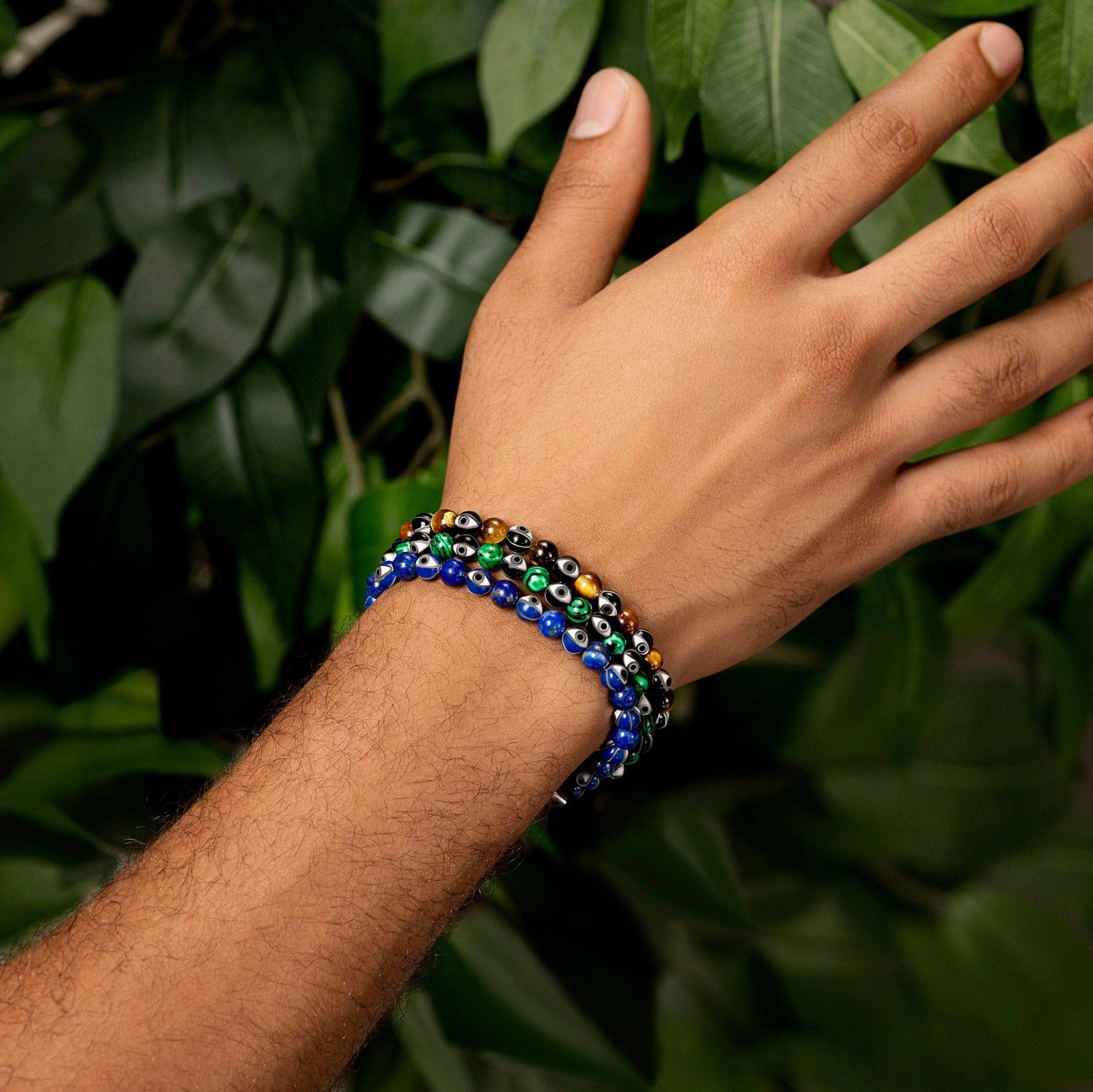 Confident Personality - Enamel Tiger's Eye Bracelet