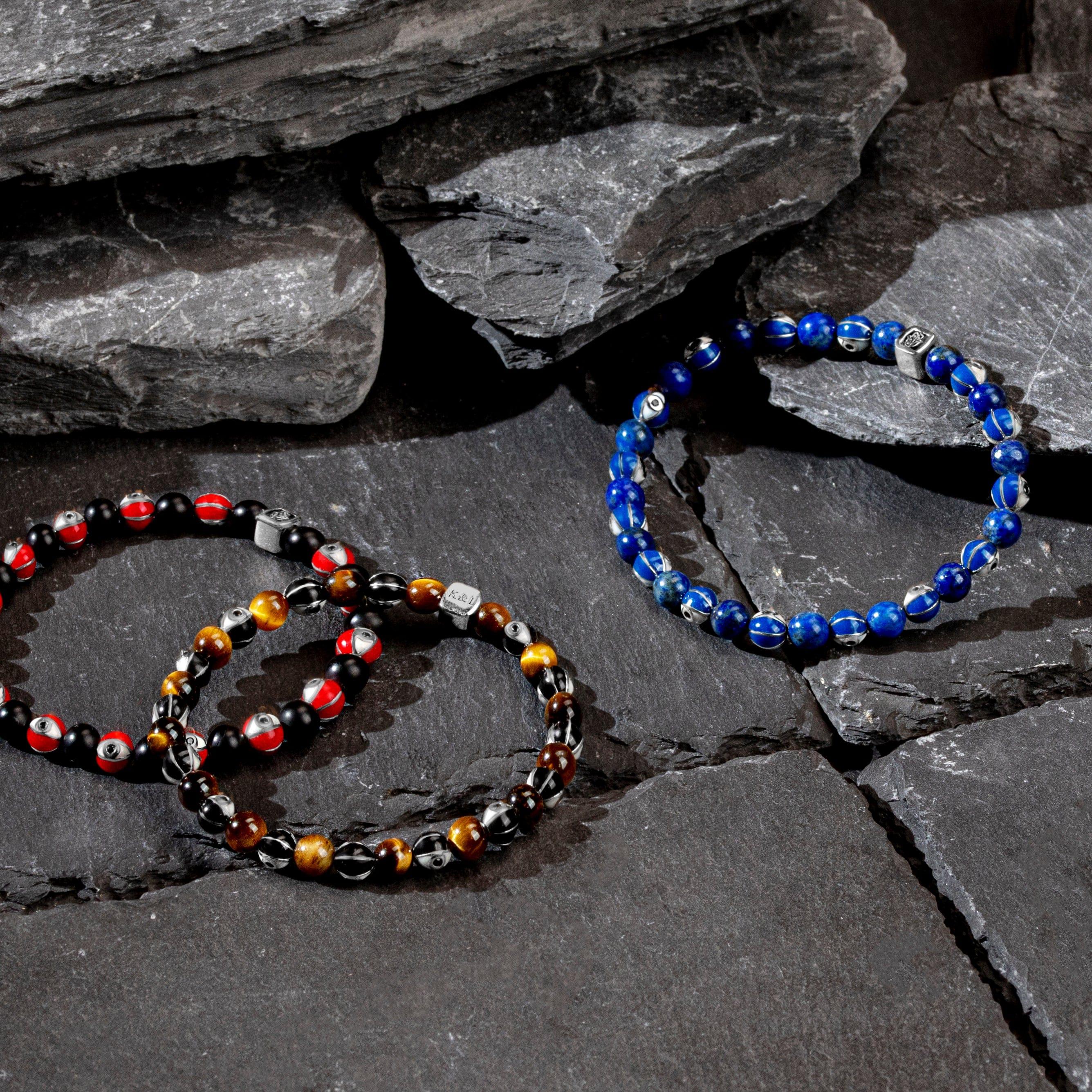 Confident Personality - Enamel Tiger's Eye Bracelet