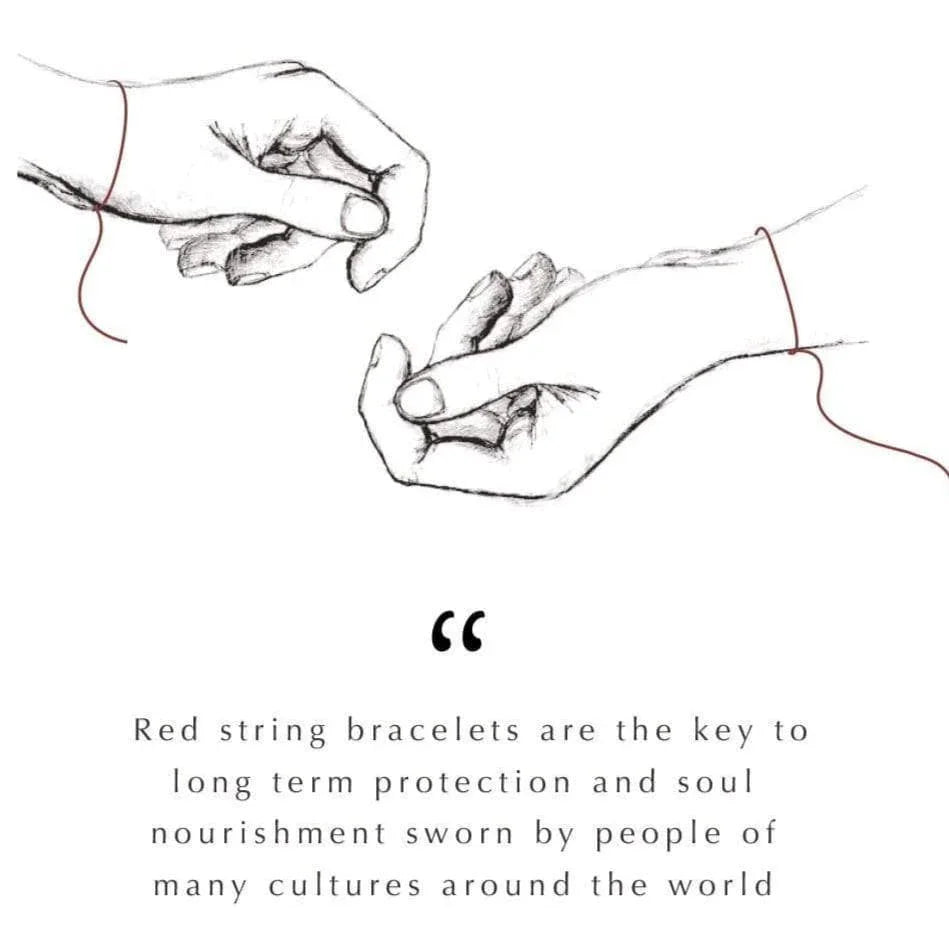 Exuberant Optimism - Red String Chain Hamsa Bracelet