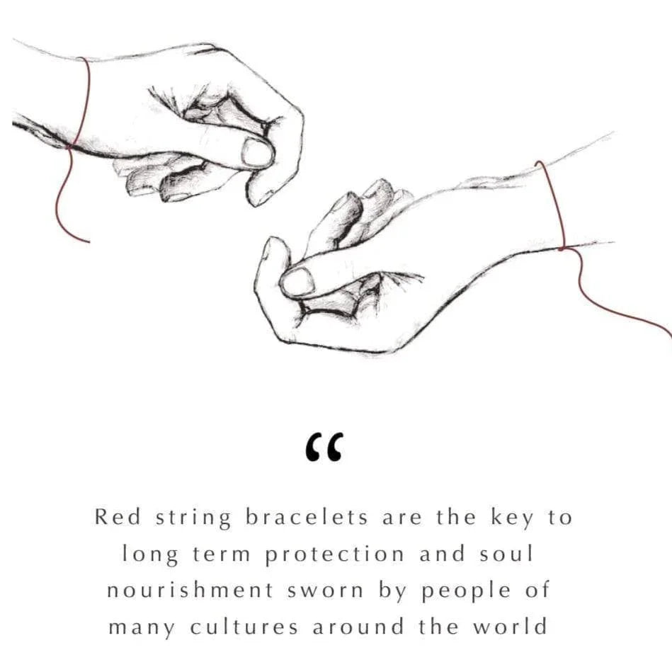 Transcendental Wisdom - Red String Moon & Stars Charm Bracelet