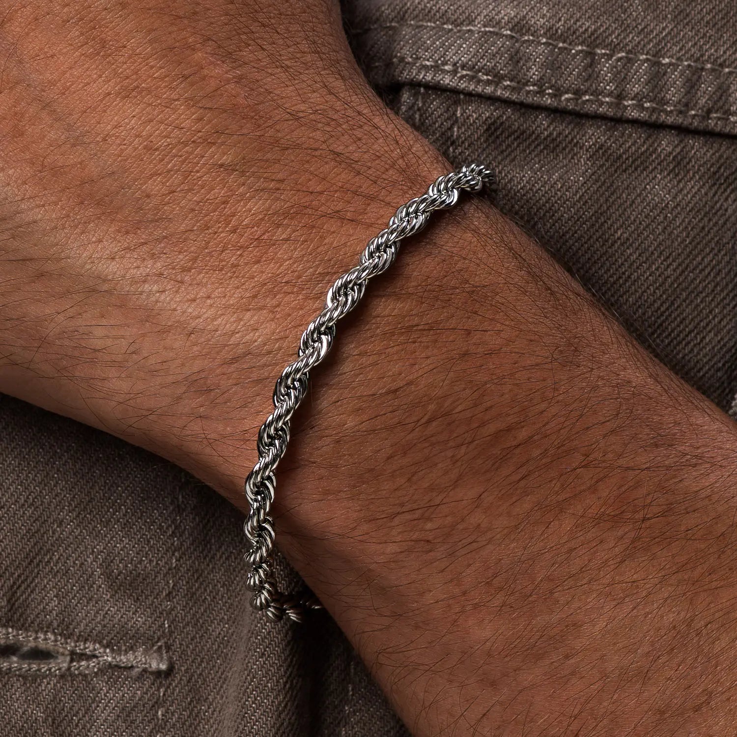 Enduring Strength Stainless Steel Chain Bracelet