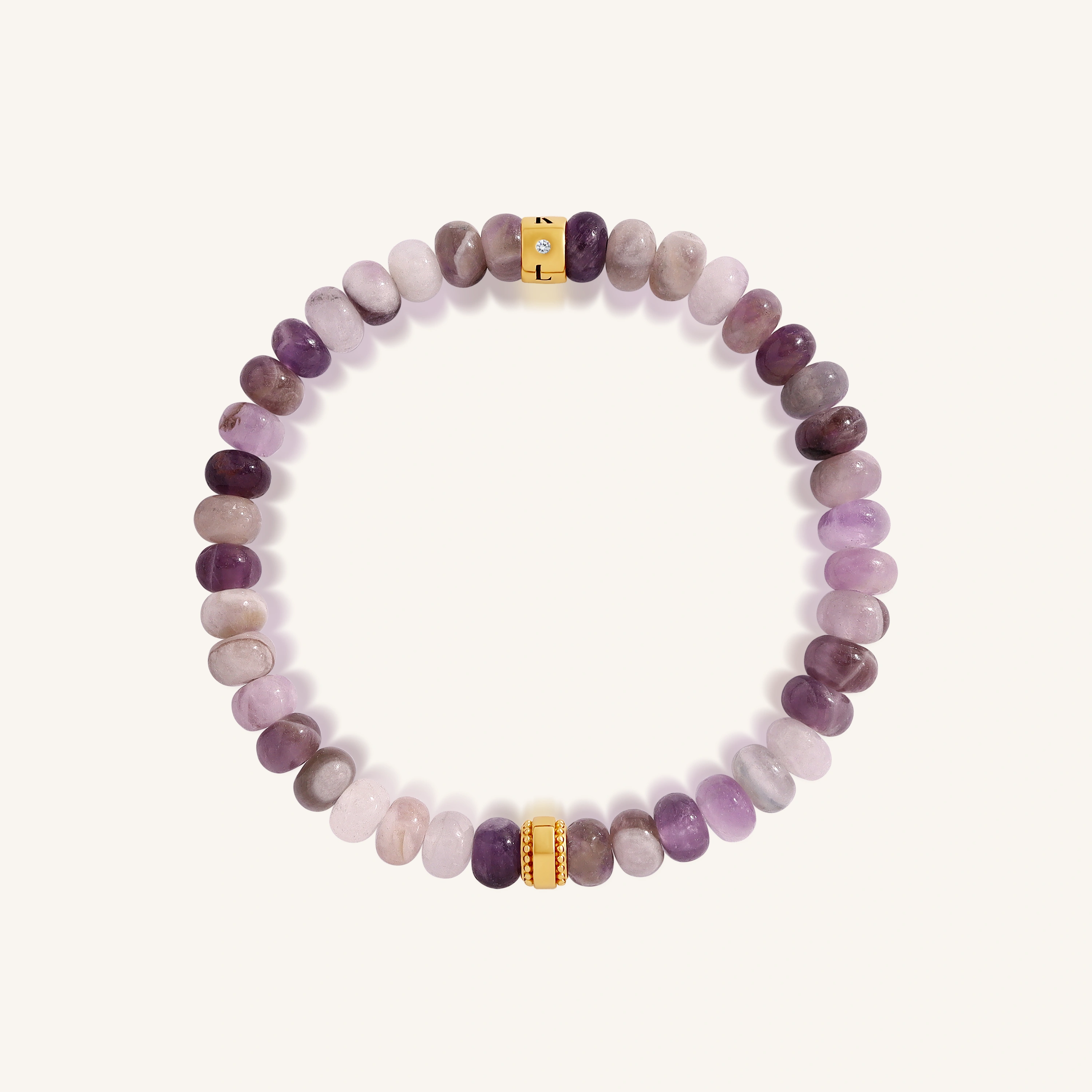 Calm Spirit Amethyst & CZ Gold Bracelet