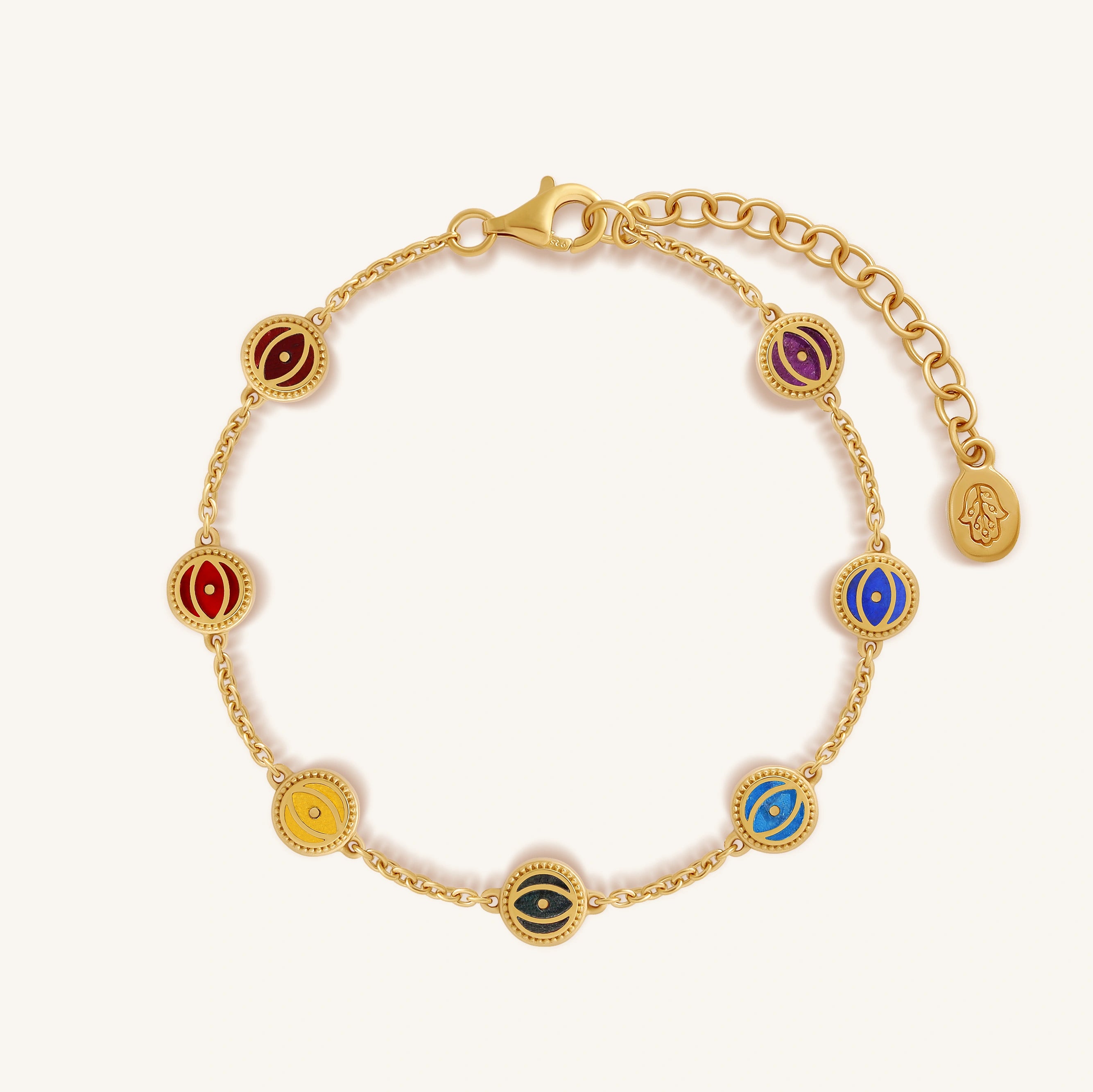 Eternal Harmony – Evil Eye Chakra Gemstone Bracelet