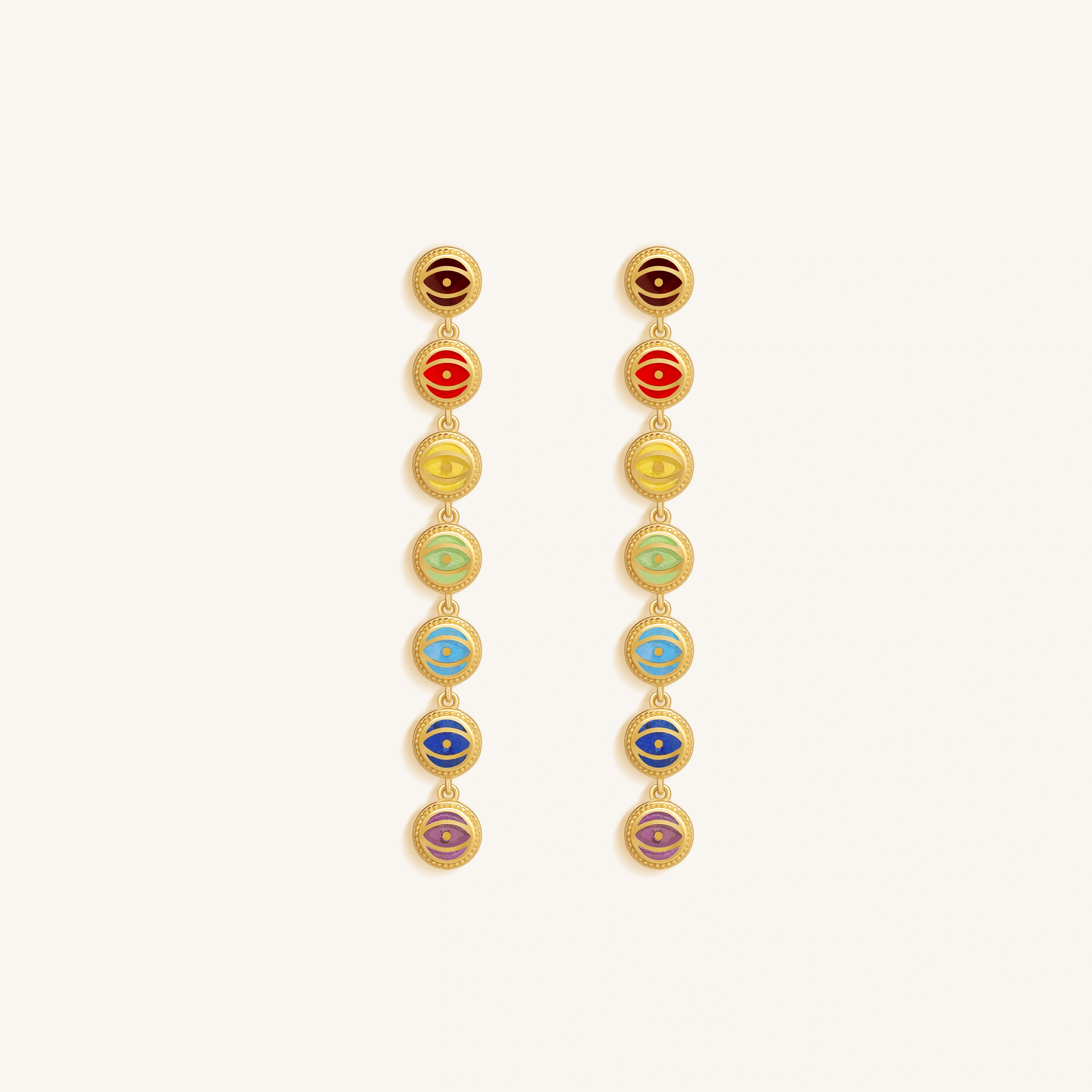 Celestial Chakra Evil Eye Multi-Stone Earrings