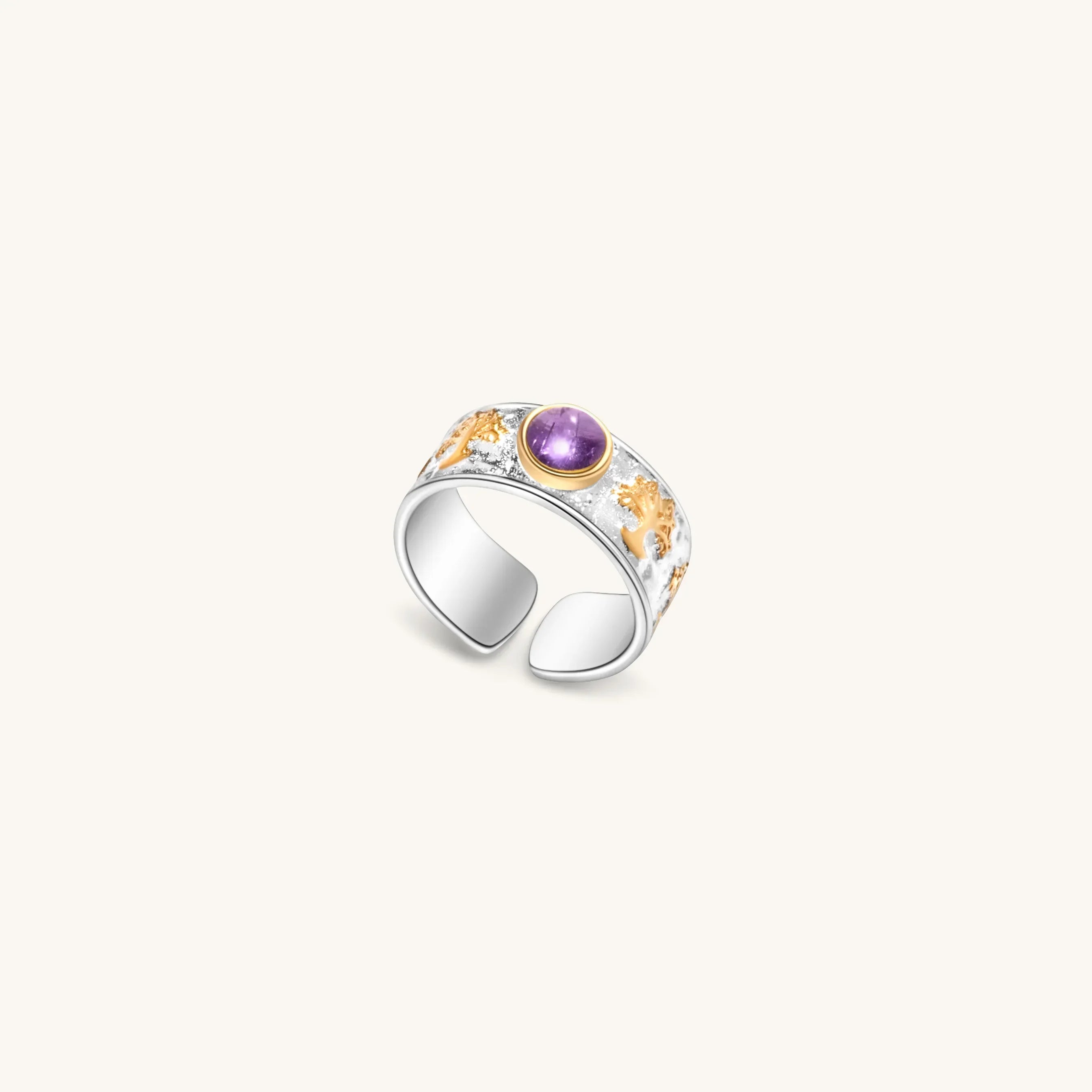 Soothing Relaxation - Amethyst Tree of Life Ring