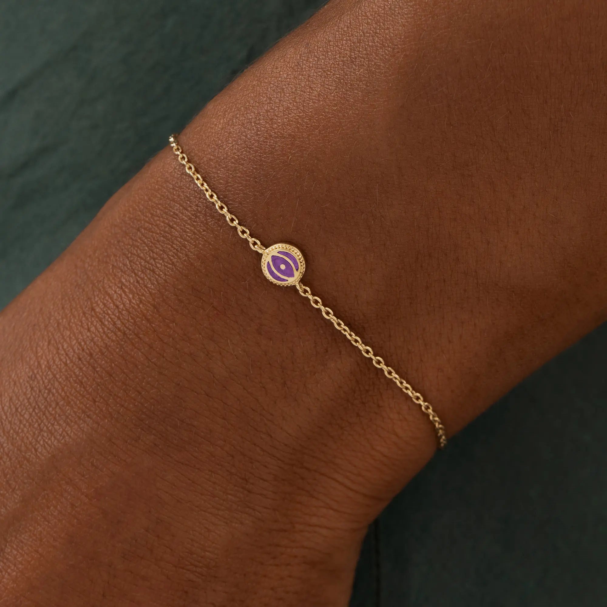 Spirit Harmony - Amethyst February Birthstone Gold Bracelet