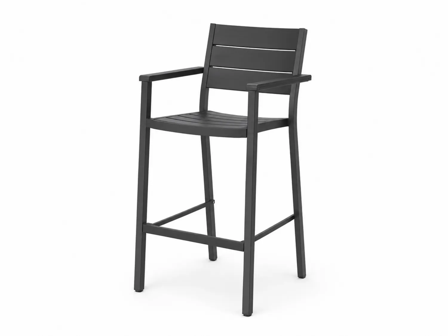 Barhocker aus Aluminium Anthrazit
