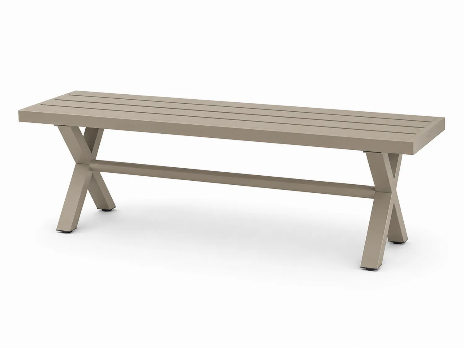 Aluminium-Bank Rechteckig Beige 180 cm
