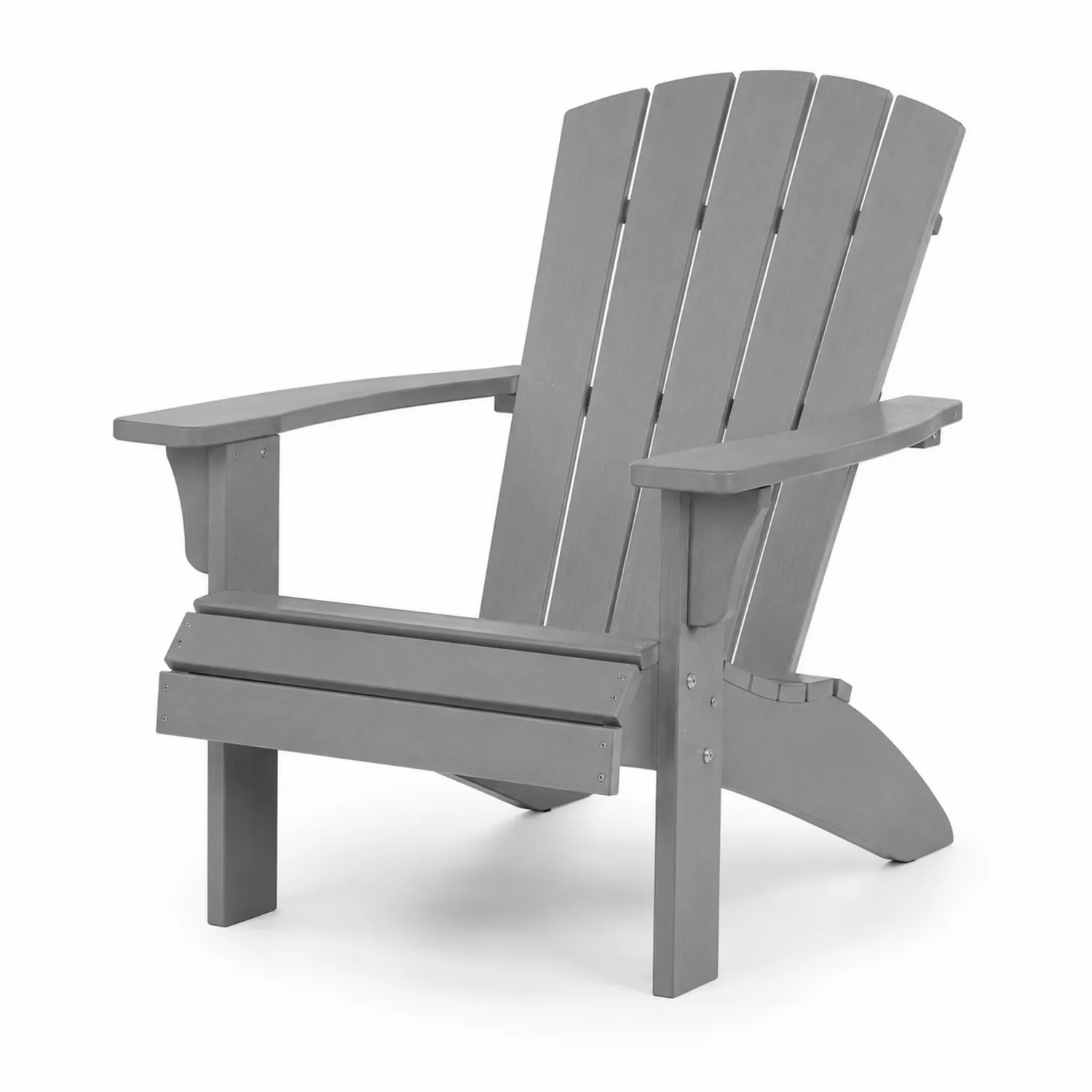 Adirondack-Stuhl aus Kunststoff in Grau, 90x80x90 cm