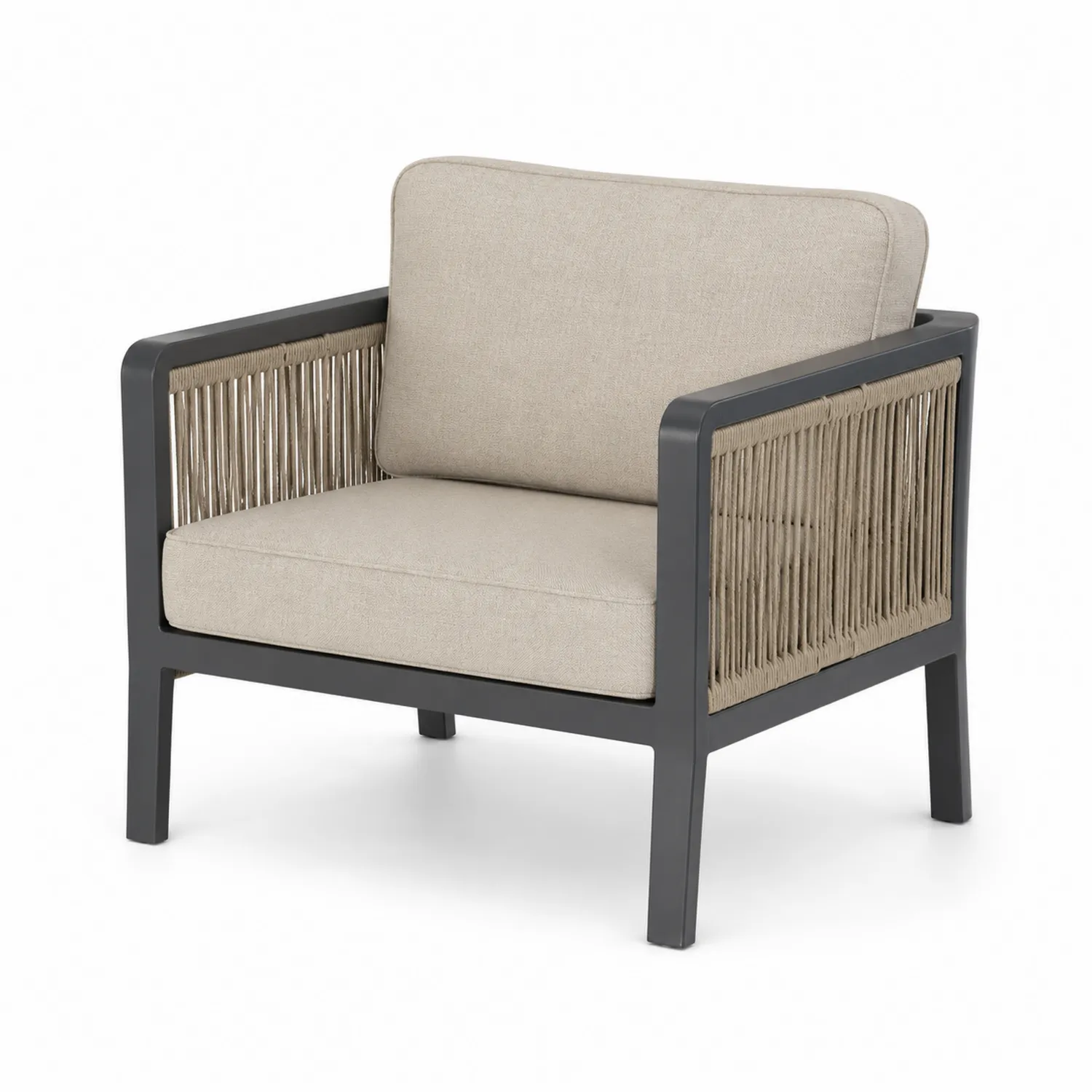 Outdoor-Sessel Aluminium mit Polyestergarn Beige