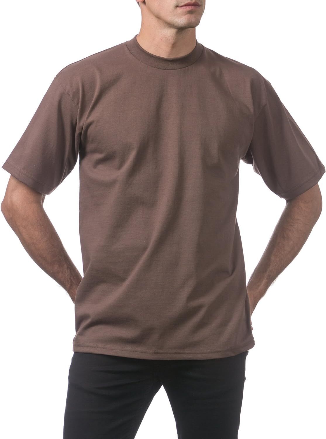 12 Pcs-Men's Heavyweight Cotton Short Sleeve Crew Neck T-Shirt