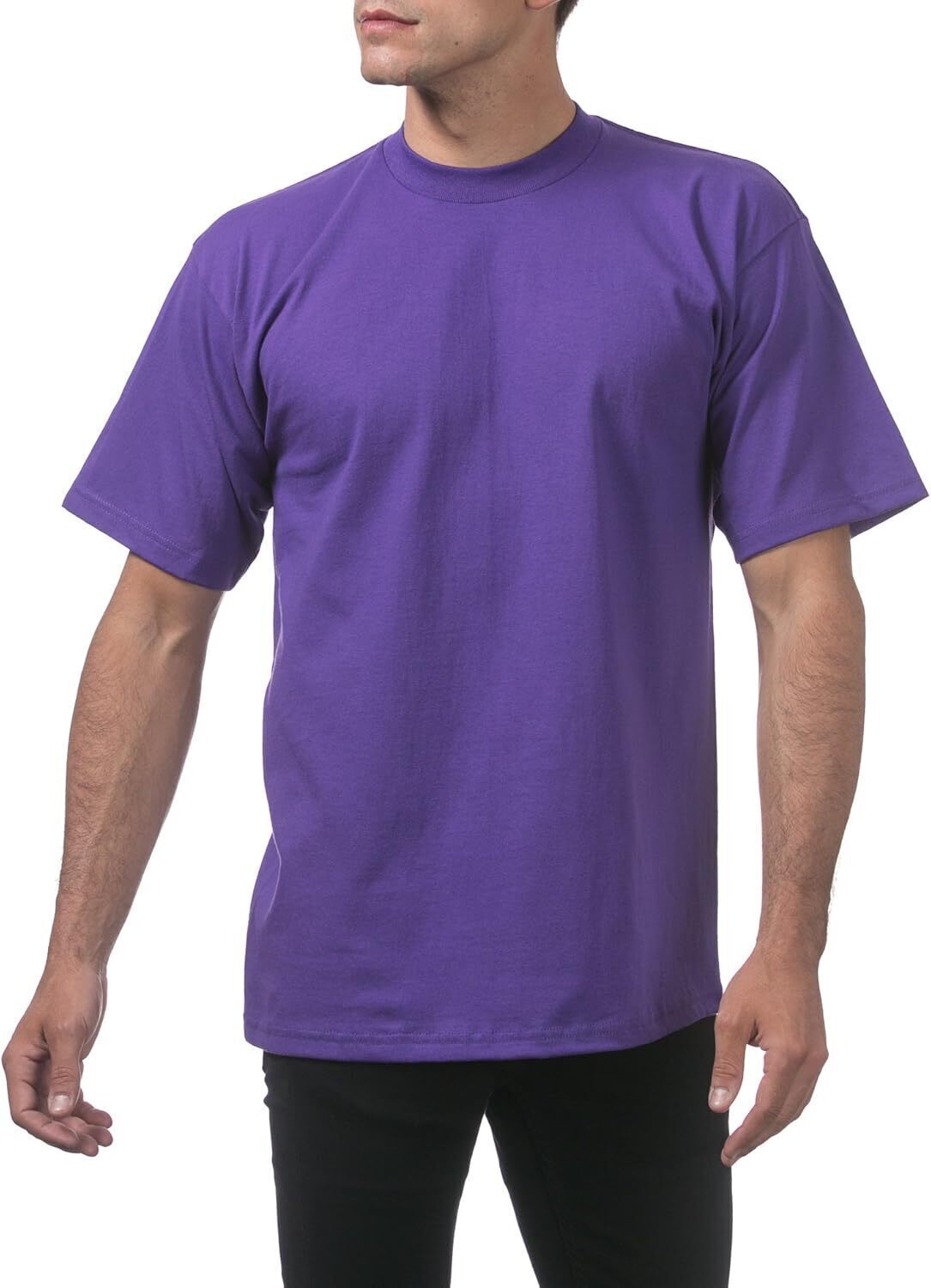 12 Pcs-Men's Heavyweight Cotton Short Sleeve Crew Neck T-Shirt