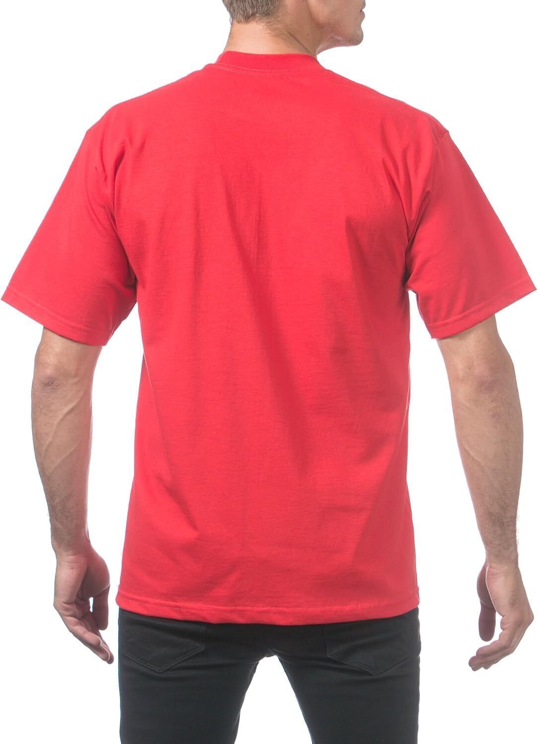12 Pcs-Men's Heavyweight Cotton Short Sleeve Crew Neck T-Shirt