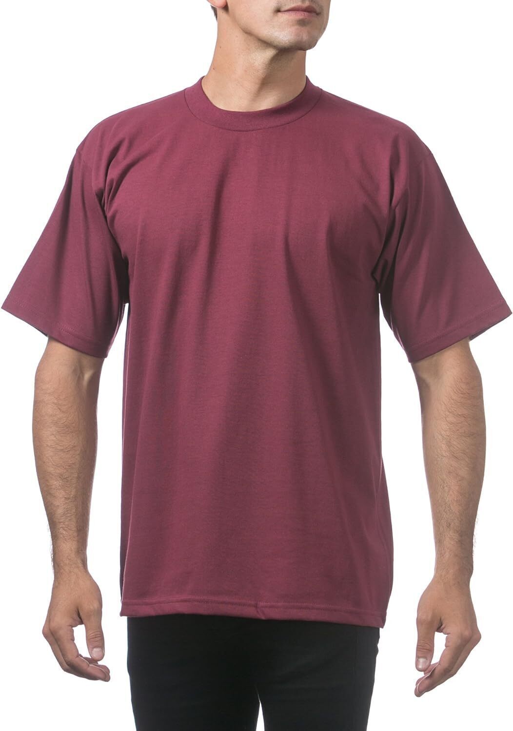 12 Pcs-Men's Heavyweight Cotton Short Sleeve Crew Neck T-Shirt