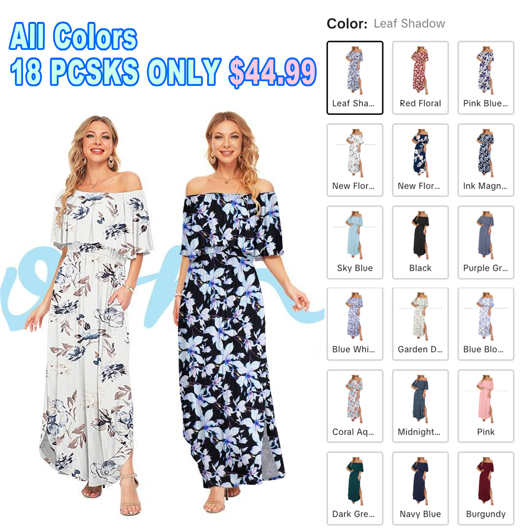 [XS-6XL]Casual Summer Maxi Dress for Beach & Vacation