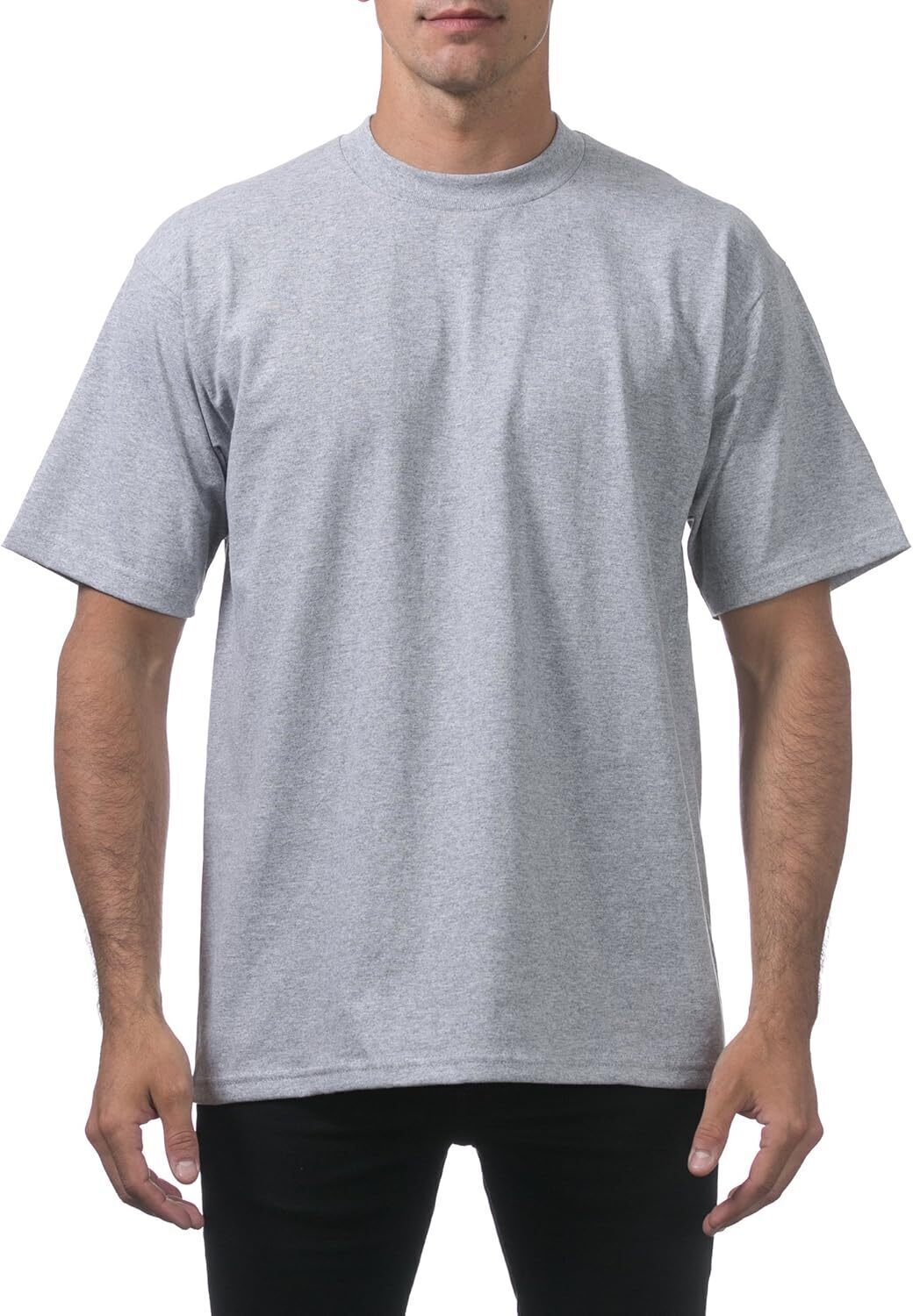 12 Pcs-Men's Heavyweight Cotton Short Sleeve Crew Neck T-Shirt