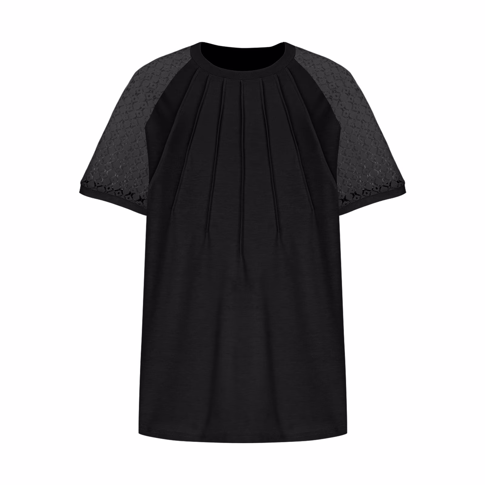 Plus Size Tops for Women Summer Lace Short Sleeve