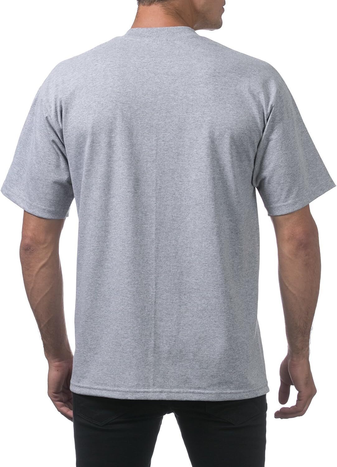 12 Pcs-Men's Heavyweight Cotton Short Sleeve Crew Neck T-Shirt