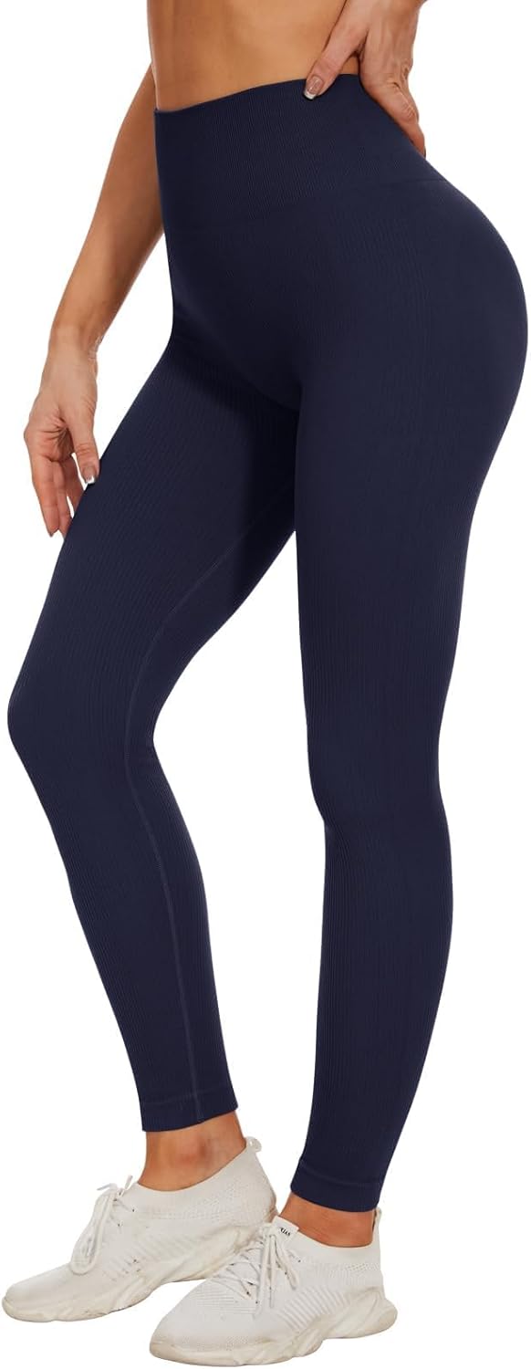 High Waisted Leggings for Women - No See Through Tummy Control Cycling Workout Yoga Pants with Pockets Reg & Plus