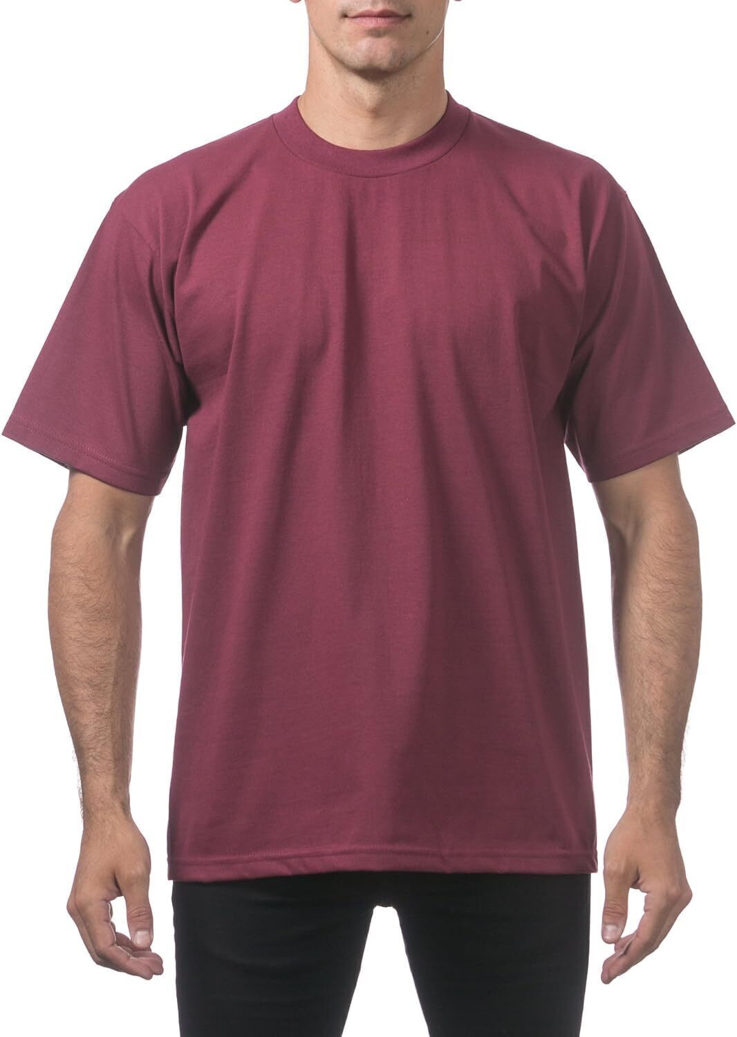 12 Pcs-Men's Heavyweight Cotton Short Sleeve Crew Neck T-Shirt
