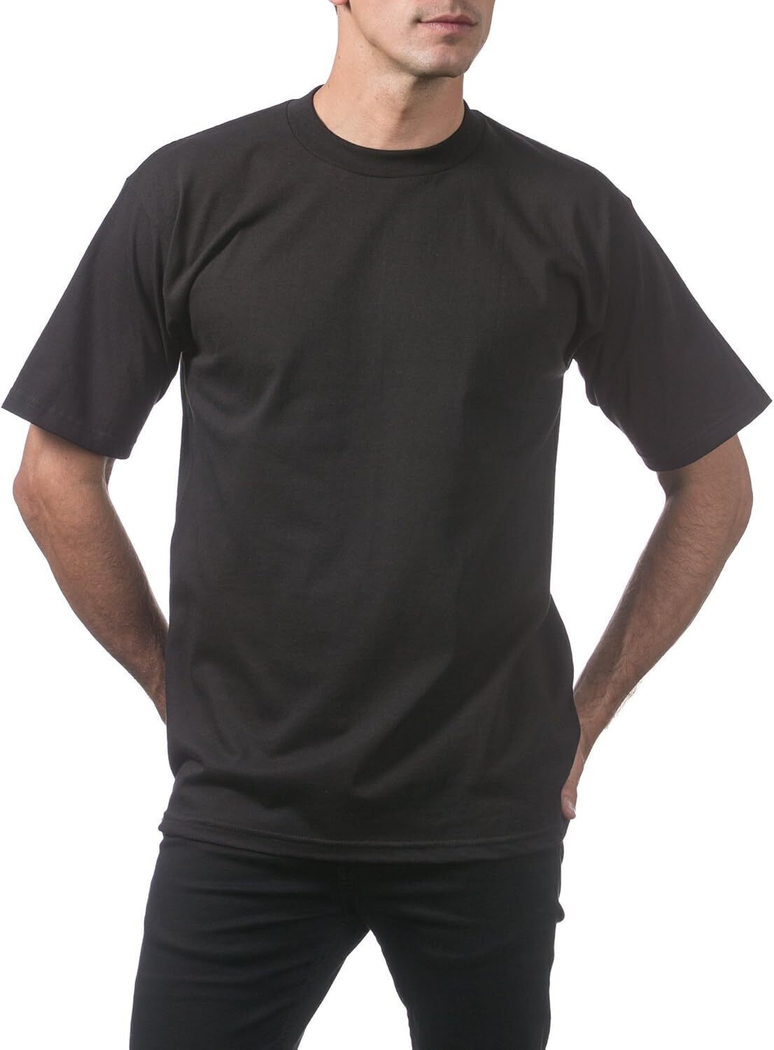 12 Pcs-Men's Heavyweight Cotton Short Sleeve Crew Neck T-Shirt