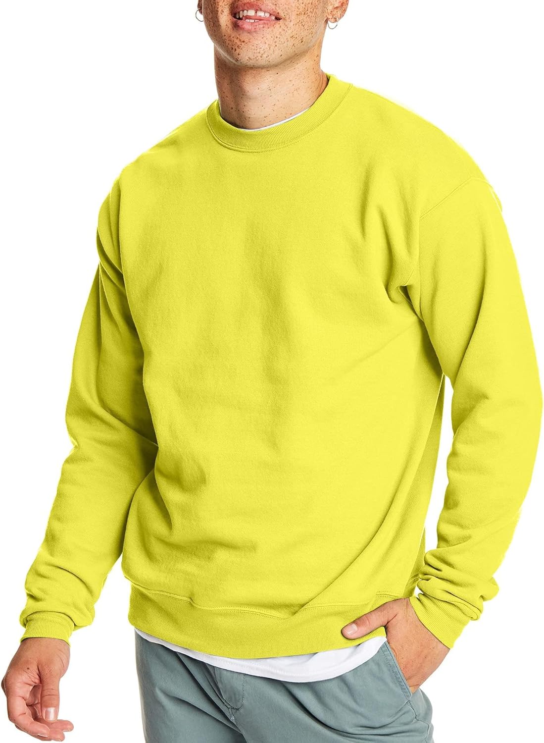 Men's Sweatshirt, EcoSmart Fleece Crewneck Sweatshirt, Big & Tall Available, 1 or 2-Pack