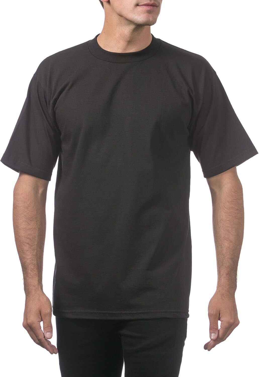 12 Pcs-Men's Heavyweight Cotton Short Sleeve Crew Neck T-Shirt