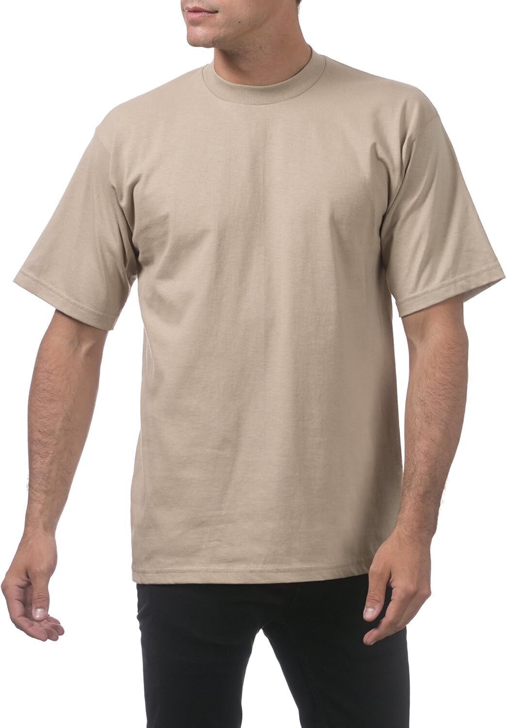 12 Pcs-Men's Heavyweight Cotton Short Sleeve Crew Neck T-Shirt