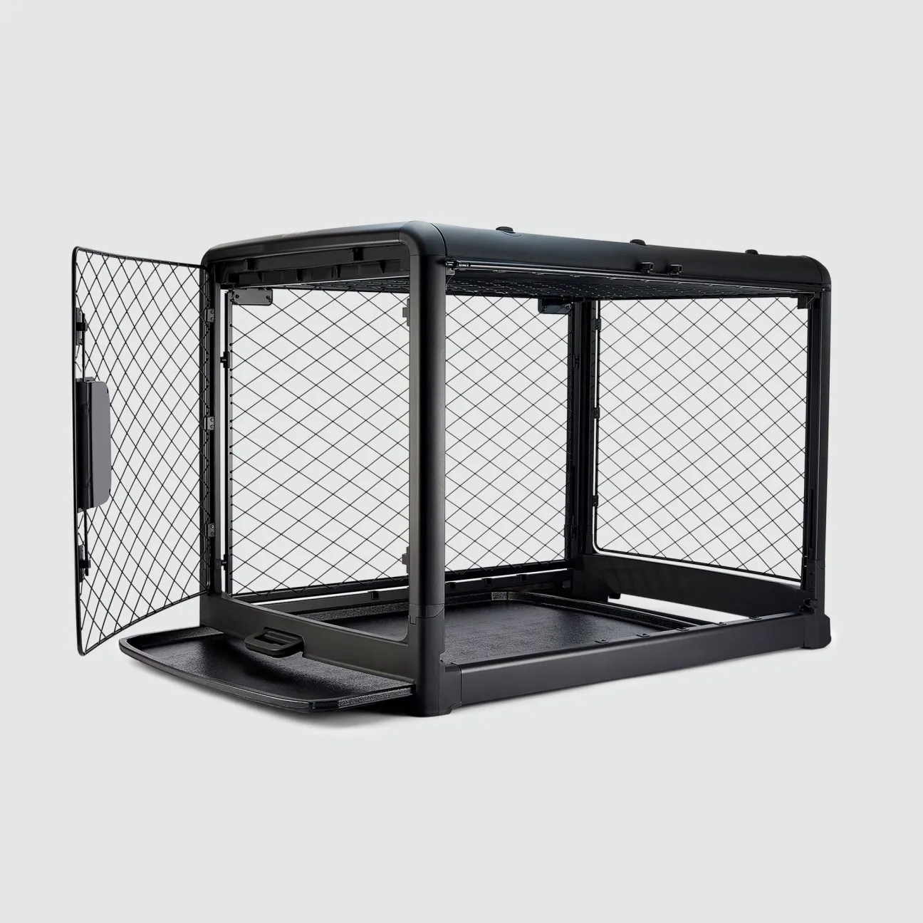 Collapsible Dog Crate with Wheels - Premium Portable Dog Crate - Safe, Stylish, and Convenient Indoor Kennel