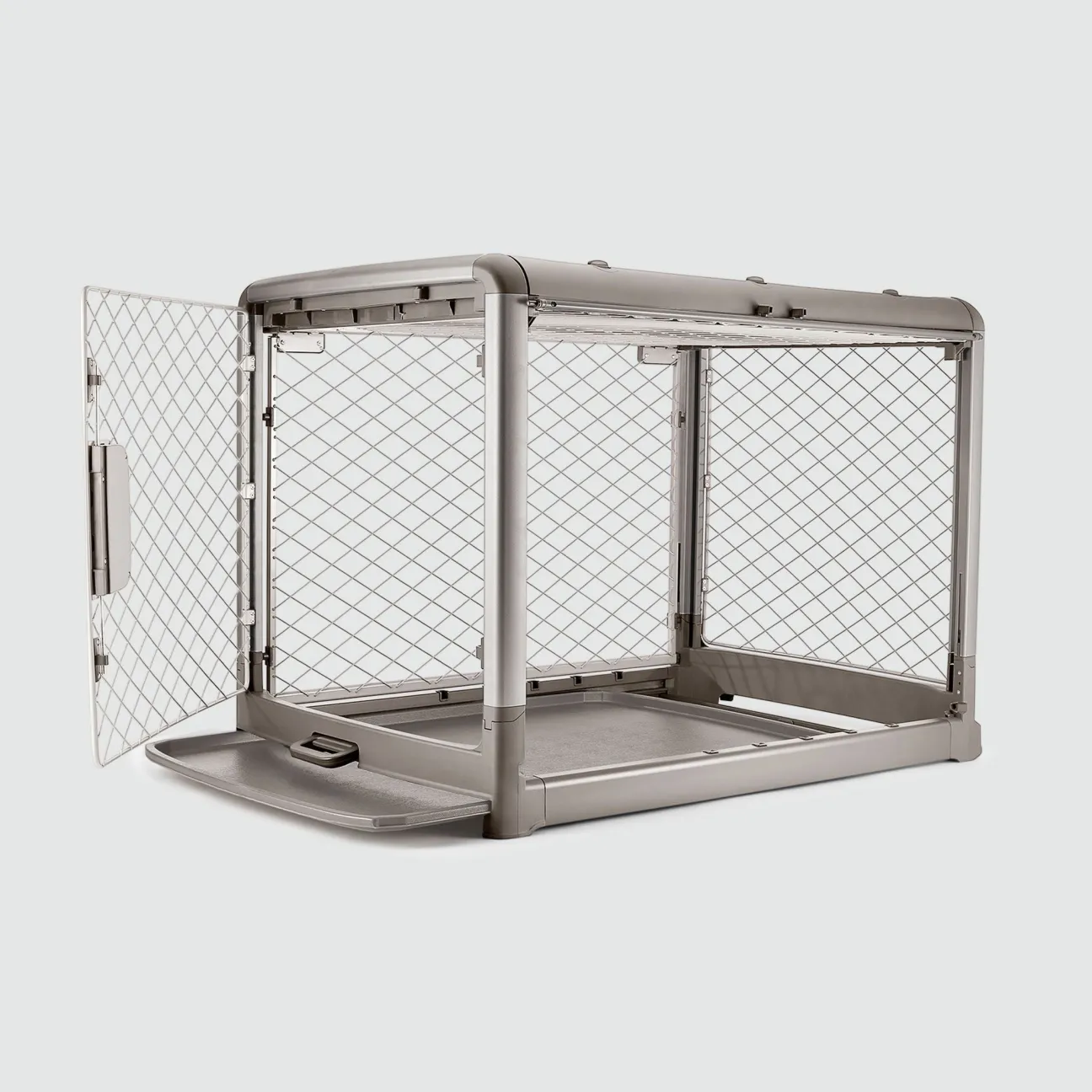 Collapsible Dog Crate with Wheels - Premium Portable Dog Crate - Safe, Stylish, and Convenient Indoor Kennel