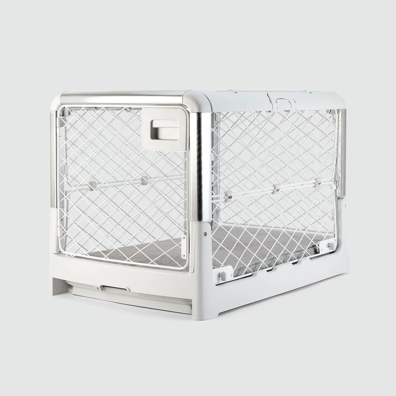 Collapsible Dog Crate with Wheels - Premium Portable Dog Crate - Safe, Stylish, and Convenient Indoor Kennel