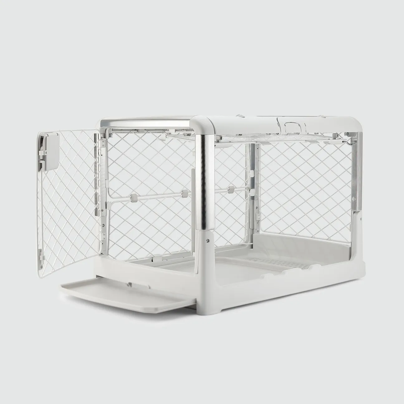 Collapsible Dog Crate with Wheels - Premium Portable Dog Crate - Safe, Stylish, and Convenient Indoor Kennel
