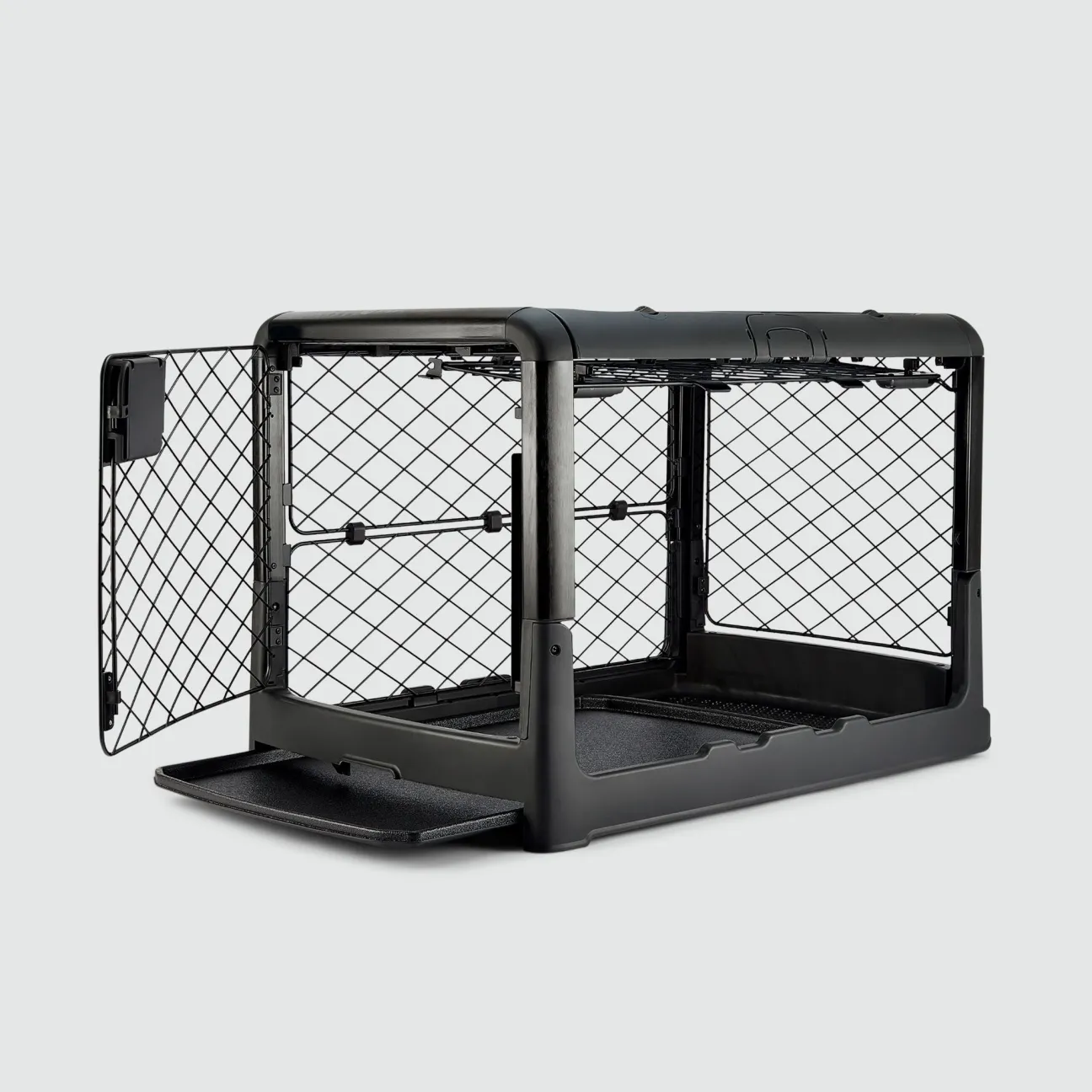 Collapsible Dog Crate with Wheels - Premium Portable Dog Crate - Safe, Stylish, and Convenient Indoor Kennel