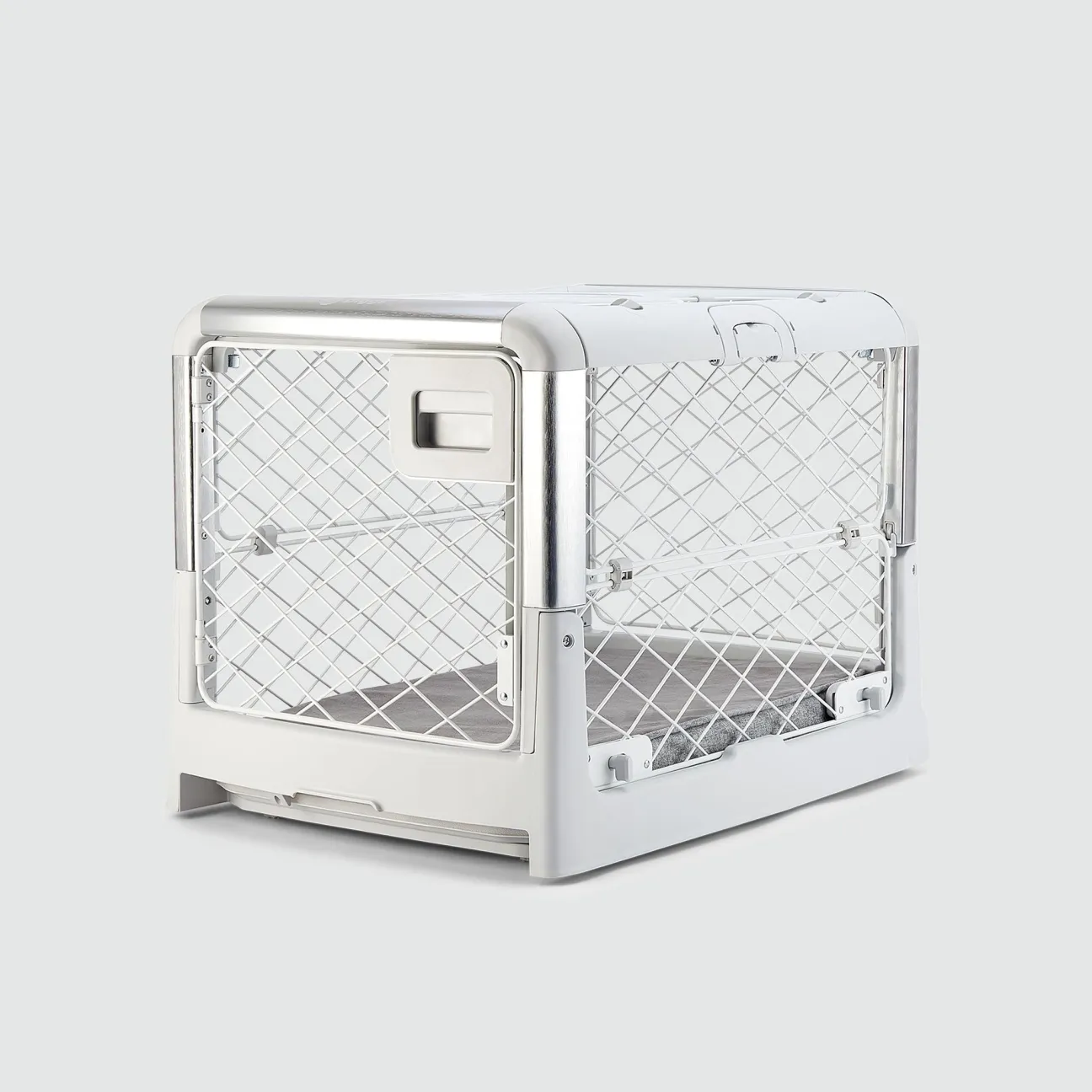 Collapsible Dog Crate with Wheels - Premium Portable Dog Crate - Safe, Stylish, and Convenient Indoor Kennel