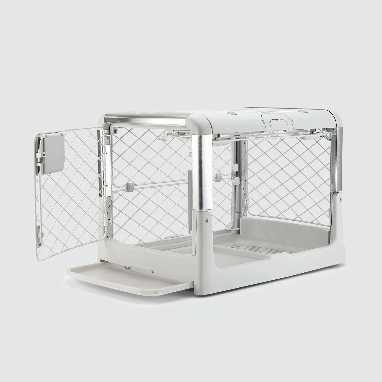 Collapsible Dog Crate with Wheels - Premium Portable Dog Crate - Safe, Stylish, and Convenient Indoor Kennel