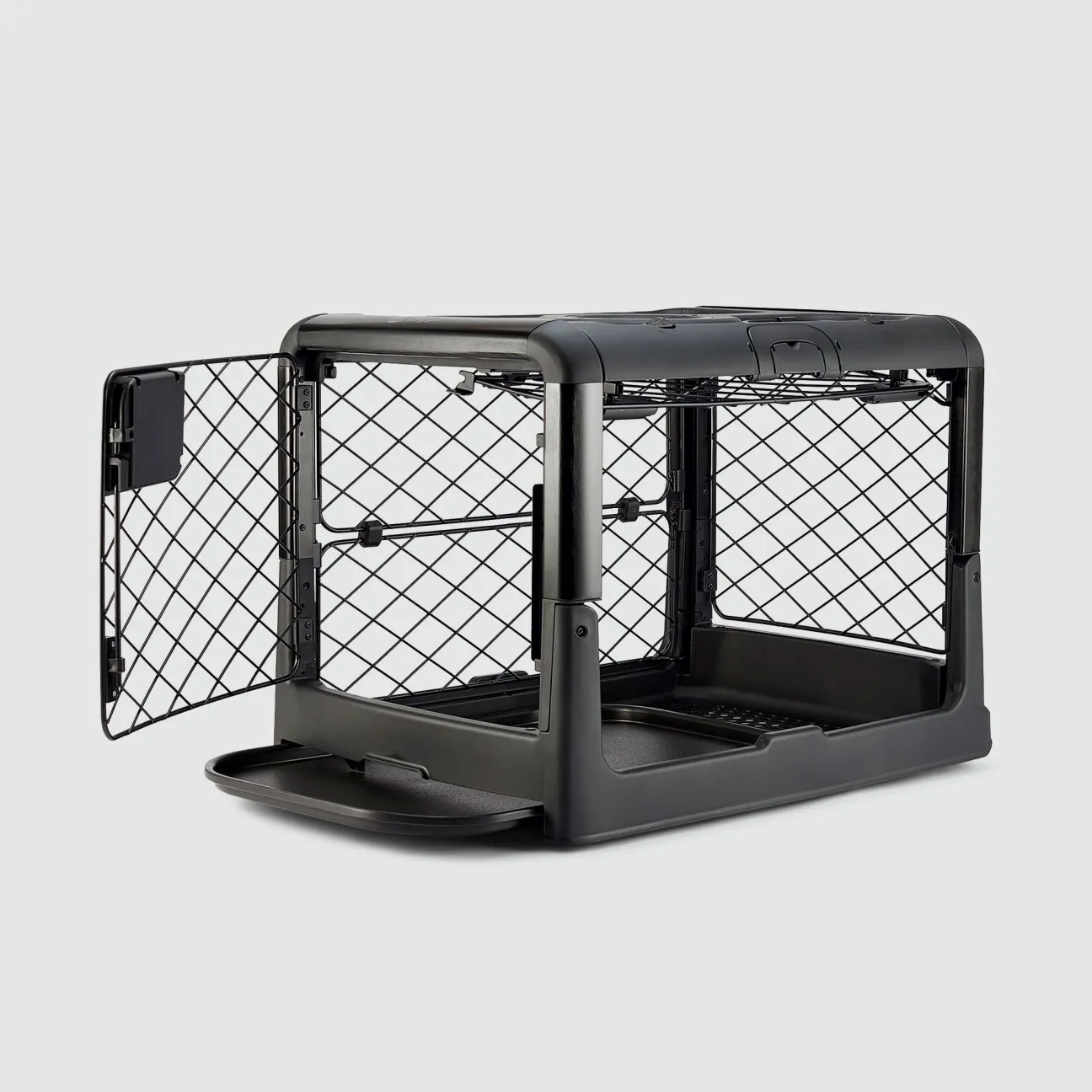 Collapsible Dog Crate with Wheels - Premium Portable Dog Crate - Safe, Stylish, and Convenient Indoor Kennel