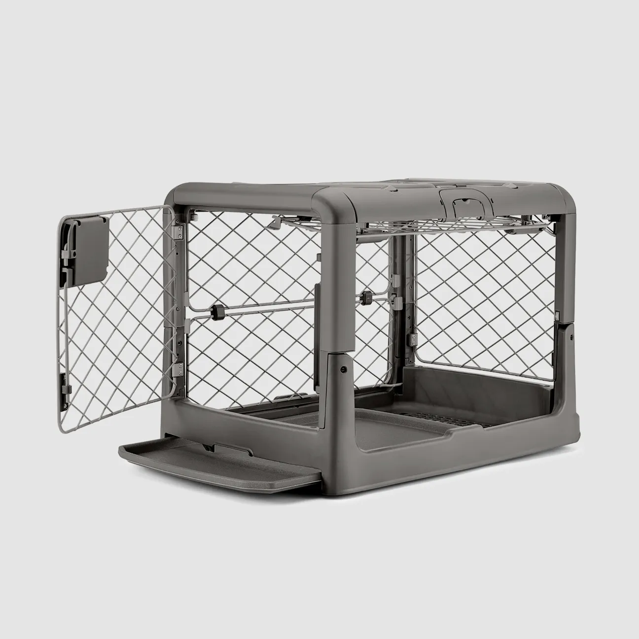 Collapsible Dog Crate with Wheels - Premium Portable Dog Crate - Safe, Stylish, and Convenient Indoor Kennel