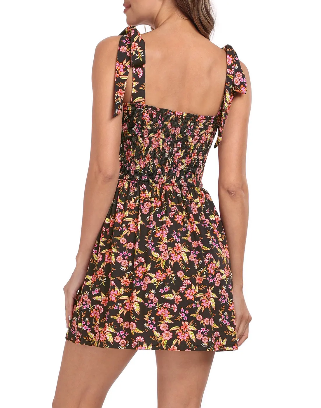 HDE Smocked Mini Sundress Romper Dress with Shorts
