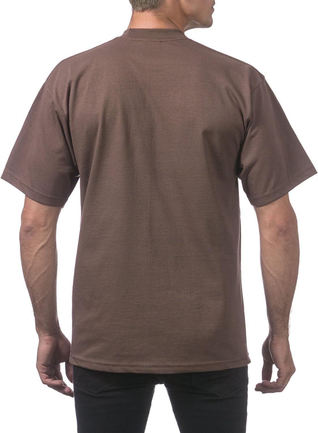12 Pcs-Men's Heavyweight Cotton Short Sleeve Crew Neck T-Shirt