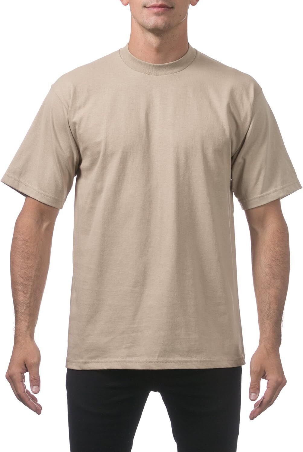 12 Pcs-Men's Heavyweight Cotton Short Sleeve Crew Neck T-Shirt