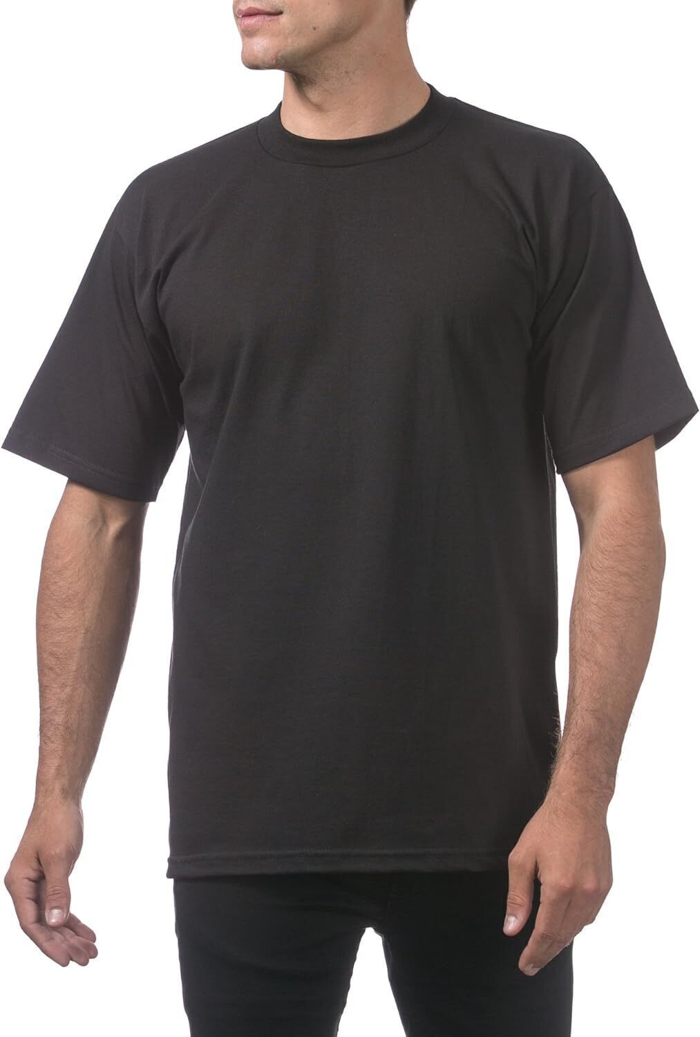 12 Pcs-Men's Heavyweight Cotton Short Sleeve Crew Neck T-Shirt