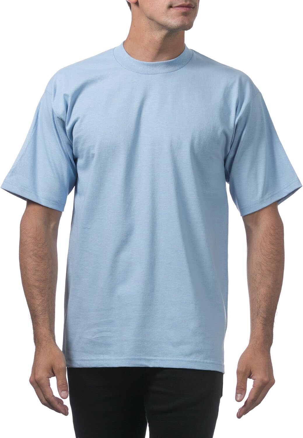 12 Pcs-Men's Heavyweight Cotton Short Sleeve Crew Neck T-Shirt